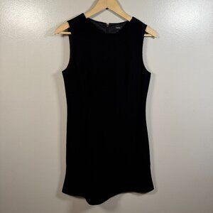 Theory Maxyne Crepe Sheath Dress Size 6 Black Career Office Work Business